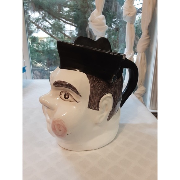 Biretta Roman Catholic Priest Pitcher, Artist Estrela Signed - Picture 1 of 8